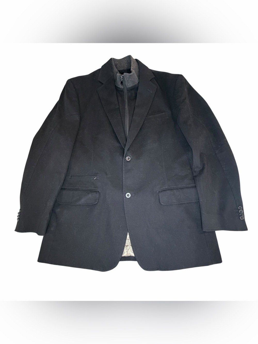 Pronto Uomo Men’s Black 2-in-1 Blazer Size L Electric Grandpa Preppy Business